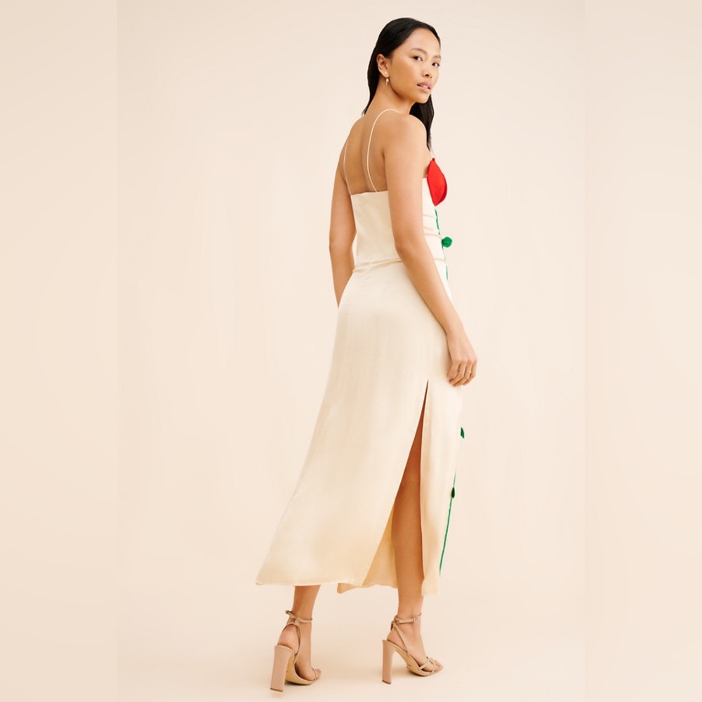 New FARM Rio Rose Detailed Sleeveless Maxi Dress Size M - Picture 4 of 8